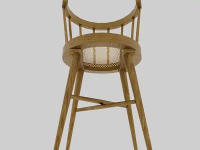 minimalist chair Low-poly 3D model