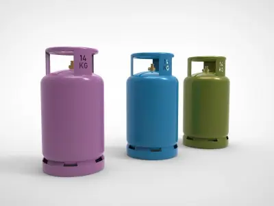 Gas cylinder  3D model