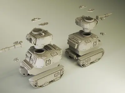 WW2 American M6 Heavy Grot Tank  3D print model