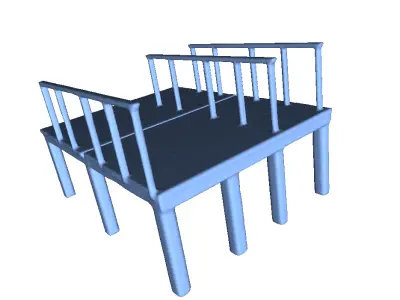 Wooden Pier Old 3D print model