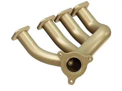 Brass Vehicle Exhaust Manifold 3D model