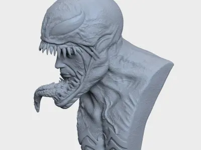  venom bust fan art 3D print model