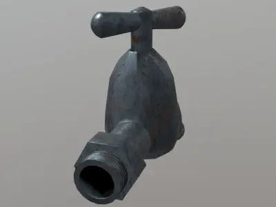 Faucet 2 water tap - water tap Low-poly 3D model