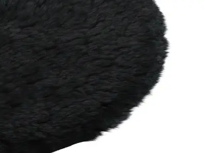 Luxurious black Wiesner rug 3D model