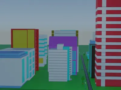  Low Poly City 3D model