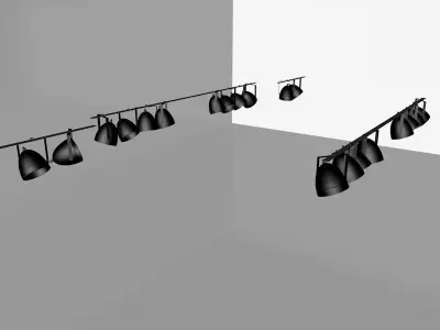 Lights set of colorful 3D model