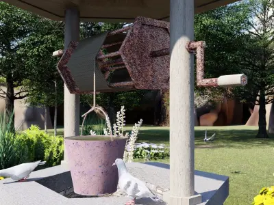 WATER WELL Low-poly 3D model