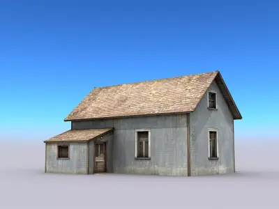 Old Wooden House Low-poly 3D model purchase