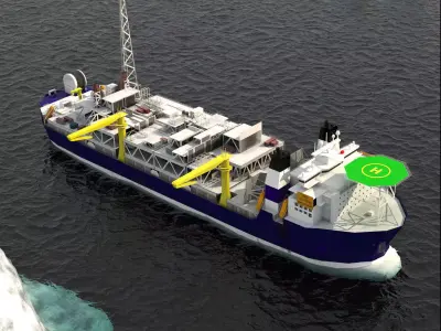 FPSO Alvheim Offshore Oil Rig Low-poly 3D model