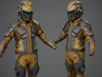 Sci Fi Clothing Pack 04 Low-poly 3D model