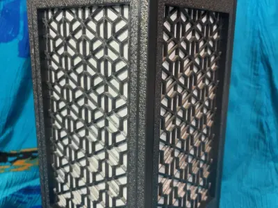 Kumiko Japanese Shoji Lantern - Bishamon-Kikkou 3D print model