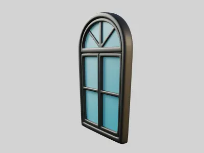Cartoon Window 11b 3D model