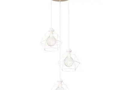 Chandelier VITALUCE Tara white trio 3xE27 max 40W 3D model