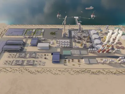 Petrochemical-Complex and Oil Gas Rig-Refinery power plant 3D model