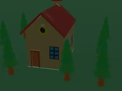 Small Village house  Free low-poly 3D model