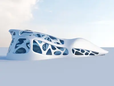 Futuristic building 6 3D model