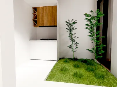 Complete House Model 7 2x10m  SketchUp Enscape Interior 3D model