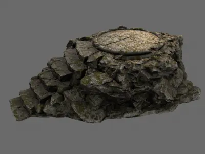 stairway 02 Low-poly 3D model