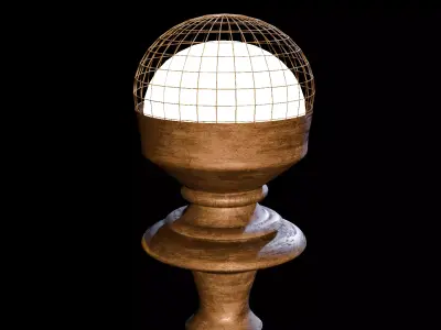 Vintage Street Lamp Post 3D Model Low-poly 3D model