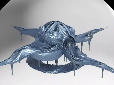 Dark realm sci fi platform 1 3D model
