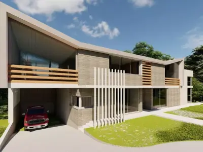 Casa Scene-villa-modern house 3D model 72
