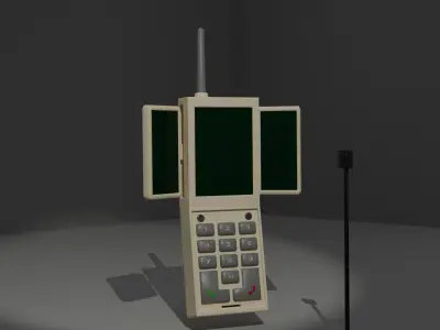 Retro Sci-Fi Phone Low-poly 3D model