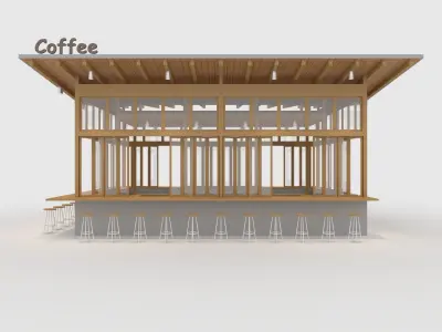 Booth 1 Coffee  3D model