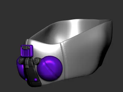 gas mask millitary high poly sculpt 3d printable  3D model