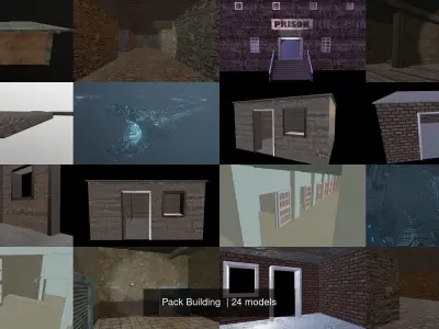 Modular Building Pack City Game Ready