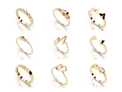 Slim 14K Ring Under 3 Grams US Size 7  Rhino 3DM  STL 3D print model