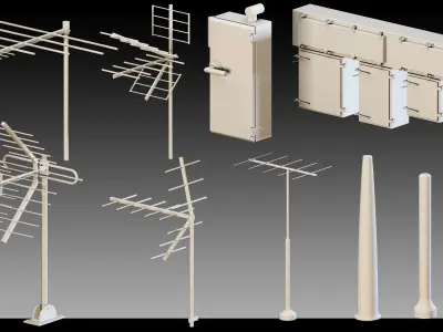 102 Urban Props- Vol 02- Kitbash- High detail 3d models 3D model