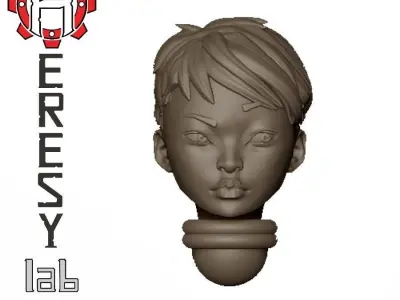 Heresylab - Female Sci-Fi heads for conversions SET 10 of 21 3D print model