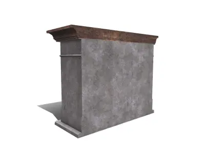 Fireplace Low-poly PBR Free low-poly 3D model