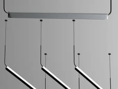 Morii LED Kitchen Linear Pendant 3D model