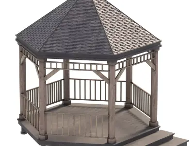 Stunning Gazebo Backyard 3D model