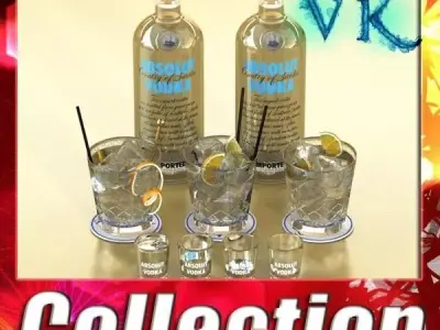 Vodka Absolut Collection 3D model