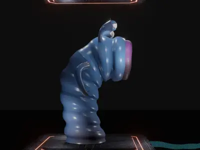 Bladis fantasy character alien  Low-poly 3D model
