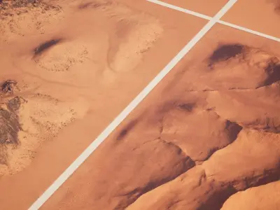 Wadi Rum dunes pack of 6 V2 Low-poly 3D model