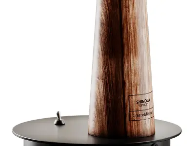 Shinola Book Milk Glass and Metal Desk Lamp 3D model