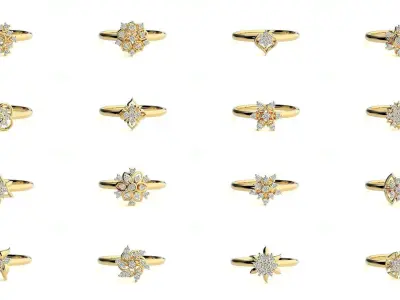 100 Light wt Women ring 3D Model Pack