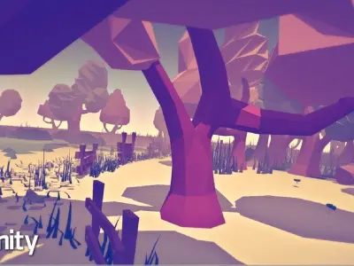 Cartoon Low Poly Forest Pack Low-poly 3D model