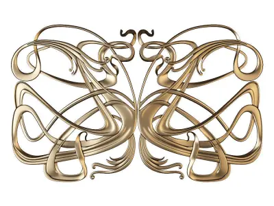 art nouveau decor for cnc 3D Model Pack