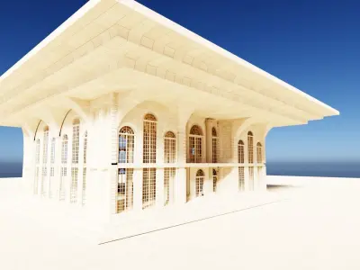 medieval palace interior  Low-poly 3D model