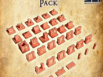 Town Library Tabletop Terrain 28 mm 3D print model