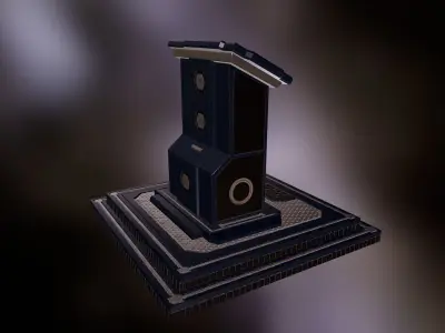 Computer Console Low-poly 3D model