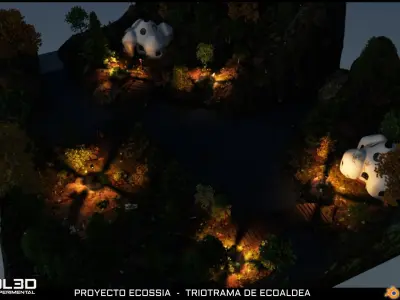 ECOSSIA Triorama-Project Low-poly 3D model