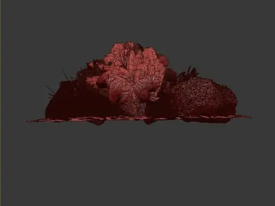 Stone and Bush Pack 24 3D model