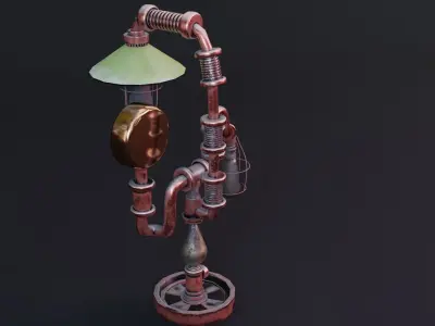 Fantastic Light High Poly 3d Model  Low-poly 3D model
