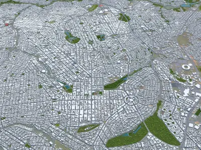 Goiania State of Goias Brazil 50km Low-poly 3D model