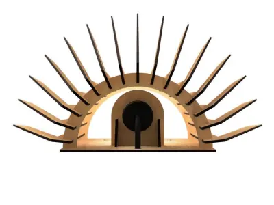 WALL LIGHT STL AND DXF FILES 4 3D print model